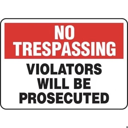 Accuform NO TRESPASSING SAFETY SIGN VIOLATORS MATR900XL